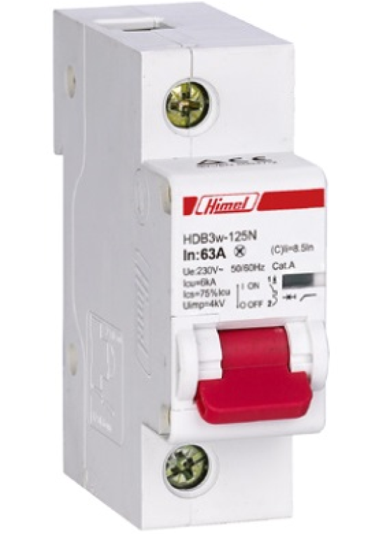 MCB HIMEL 1P 125A 10kA ( HDB3W125H1C125 )