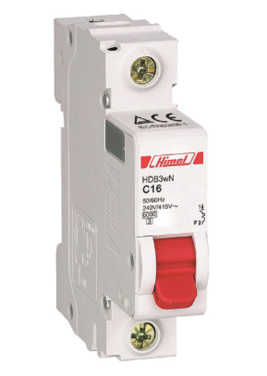 MCB HIMEL 1P 16A 6kA ( HDB3WN1C16 )