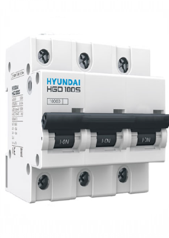 MCB HYUNDAI 3P 100A 10kA ( HGD100S )