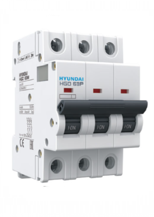 MCB HYUNDAI 3P 50A 10kA ( HGD63P )