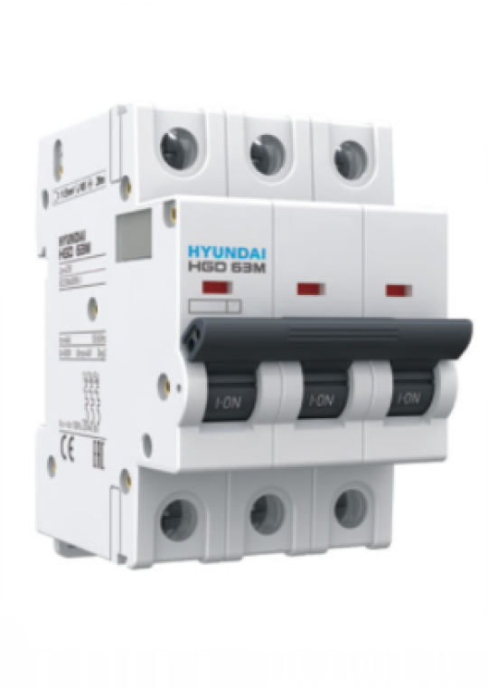 MCB HYUNDAI 3P 6A 6kA ( HGD63M )