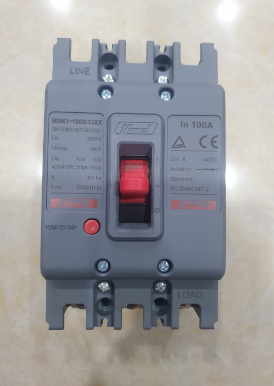 MCCB HIMEL 3P 100A 25kA ( HDM3100S10033XX )