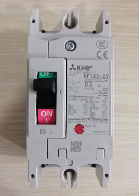 MCCB MITSUBISHI 2P 63A 30kA ( NF125-CV )