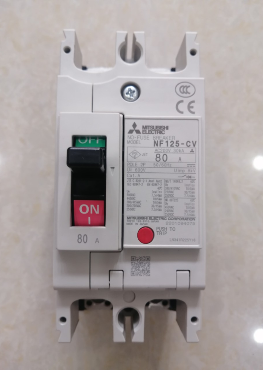 MCCB MITSUBISHI 2P 80A 30kA ( NF125-CV )