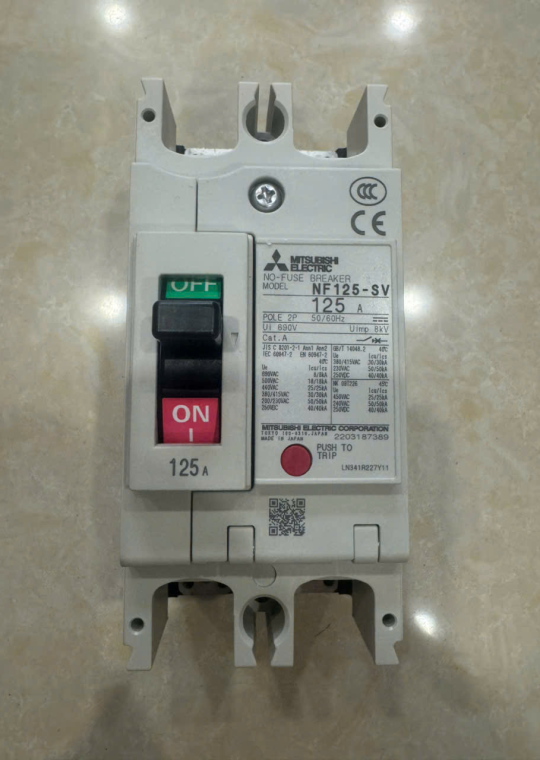 MCCB MITSUBISHI 2P 125A 50kA ( NF125-SV )