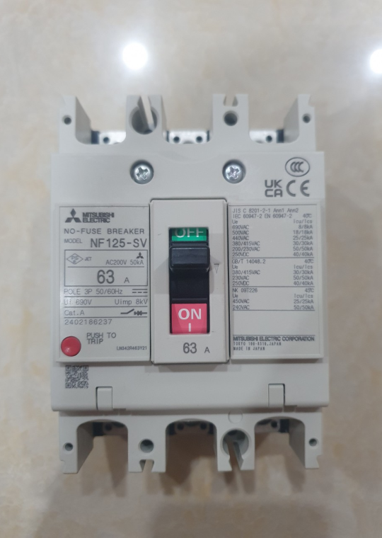 MCCB MITSUBISHI 3P 63A 30kA ( NF125-SV )