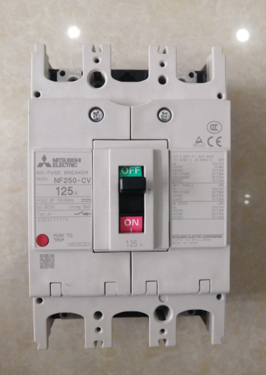 MCCB MITSUBISHI 2P 125A 36kA ( NF250-CV )