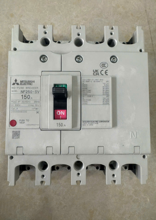MCCB MITSUBISHI 4P 150A 36kA ( NF250-SV )