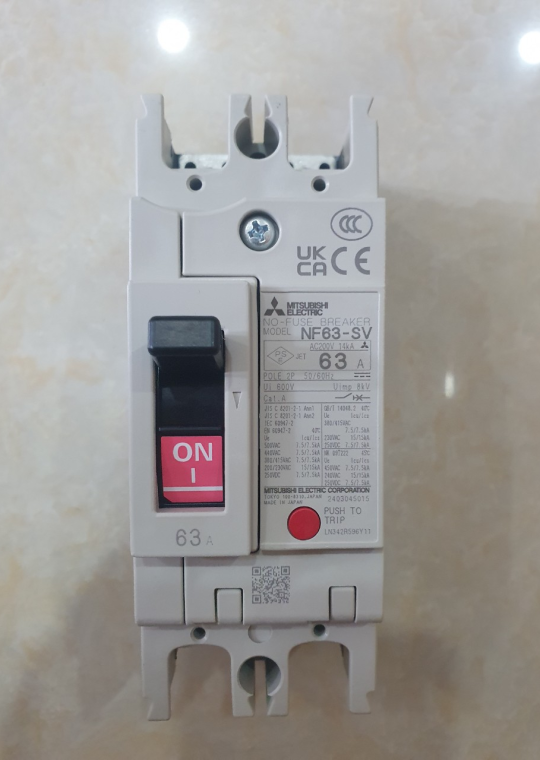 MCCB MITSUBISHI 2P 63A 15kA ( NF63-SV )