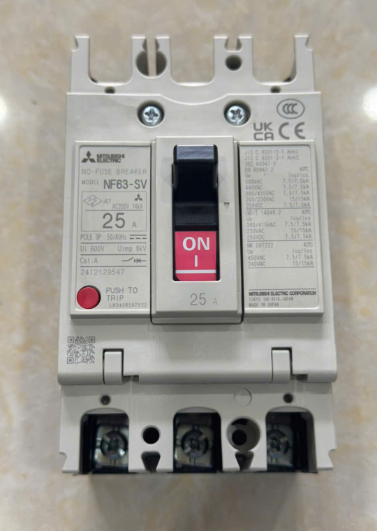 MCCB MITSUBISHI 3P 25A 7.5kA ( NF63-SV )