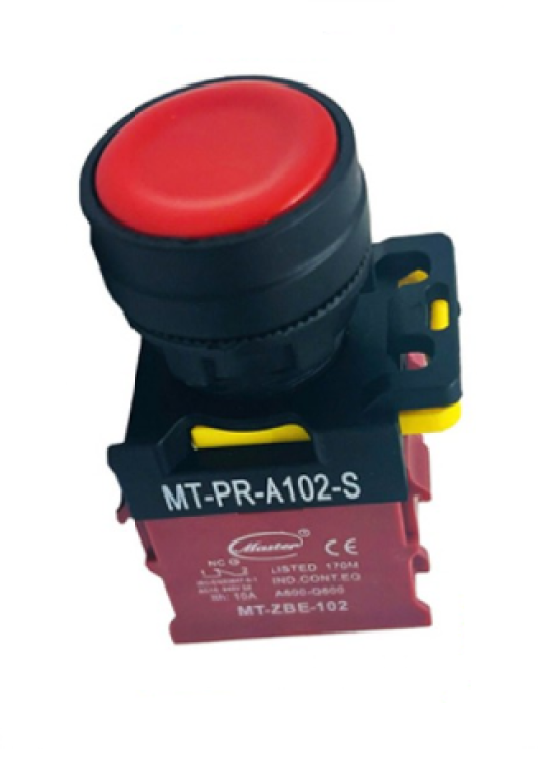 Nút nhấn OFF MASTER màu đỏ loại tự nhả ( MT-PR-A102-S )