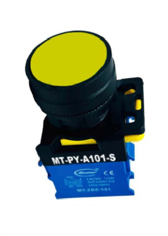 Nút nhấn RESET MASTER màu vàng loại tự nhả ( MT-PY-A101-S )