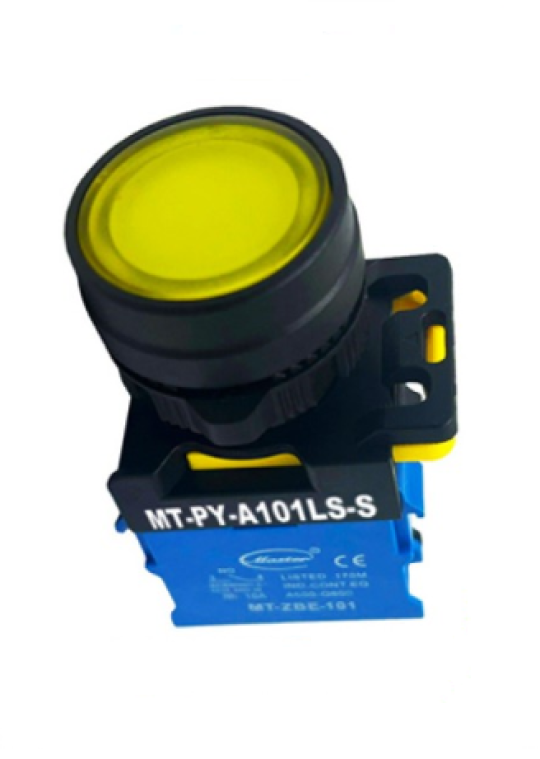 Nút nhấn RESET có đèn MASTER màu vàng loại tự giữ ( MT-PY-A101LS-S )