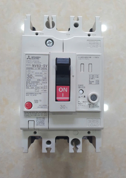 ELCB MITSUBISHI 2P 30A 15kA 30mA ( NV63-SV )