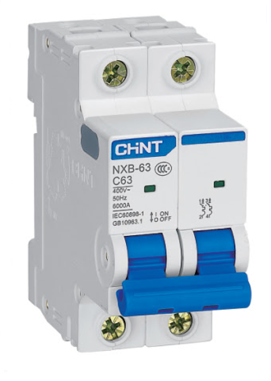 MCB CHINT 2P 63A 6kA ( NXB-63 )