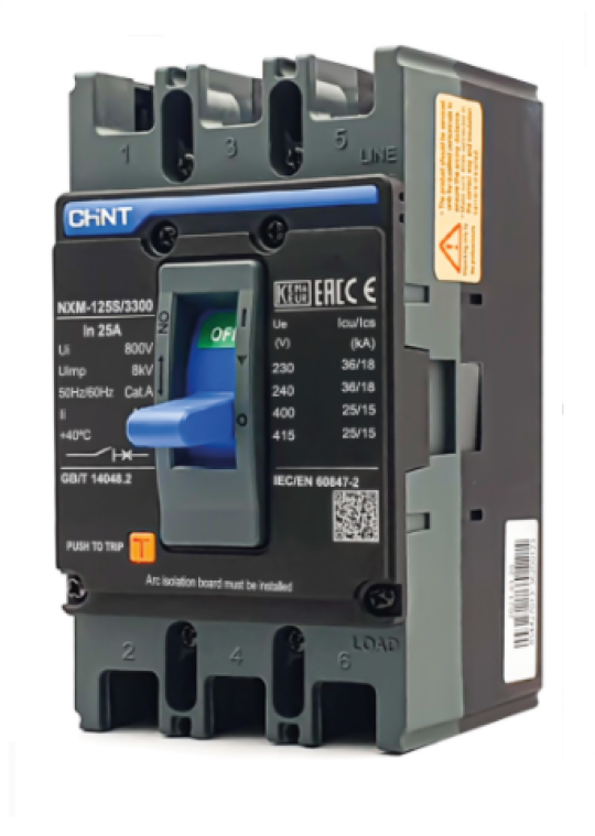 MCCB CHINT 3P 50A 25kA ( NXM-125S/3300 )