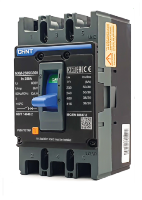 MCCB CHINT 3P 200A 36kA ( NXM-250S/3300 )