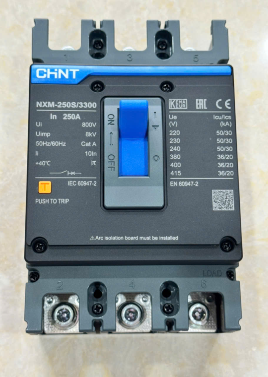 MCCB CHINT 3P 250A 36kA ( NXM-250S/3300 )