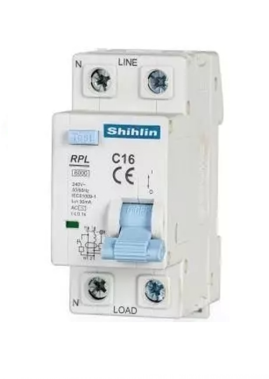 RCBO SHIHLIN 1P+N 63A 6kA 30mA ( RPL )