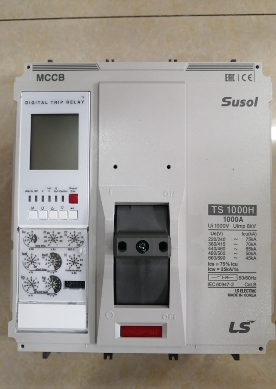 MCCB LS 3P 1000A 70kA chỉnh dòng điện tử 7 bước từ 0.4~1.0 x In ( TS1000H )