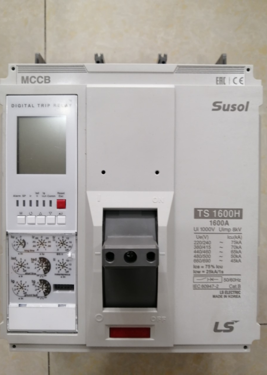 MCCB LS 3P 1600A 70kA chỉnh dòng điện tử 7 bước từ 0.4~1.0 x In ( TS1600H )