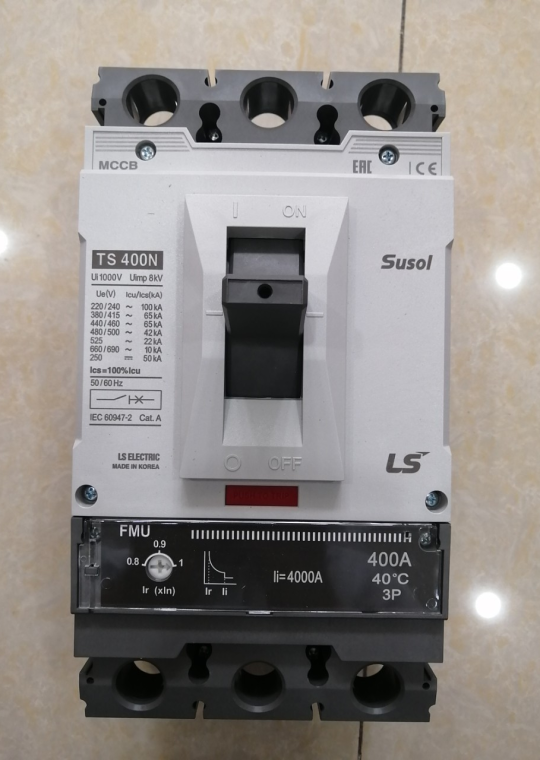 MCCB LS 3P 400A 65kA chỉnh dòng 0.8-0.9-1.0 x In ( TS400N FMU400 )