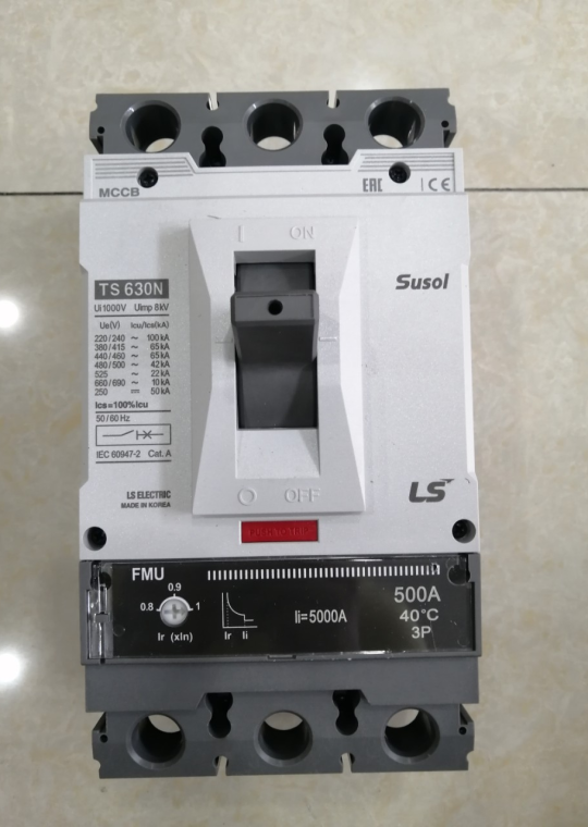 MCCB LS 3P 500A 65kA chỉnh dòng 0.8-0.9-1.0 x In ( TS630N FMU630 )