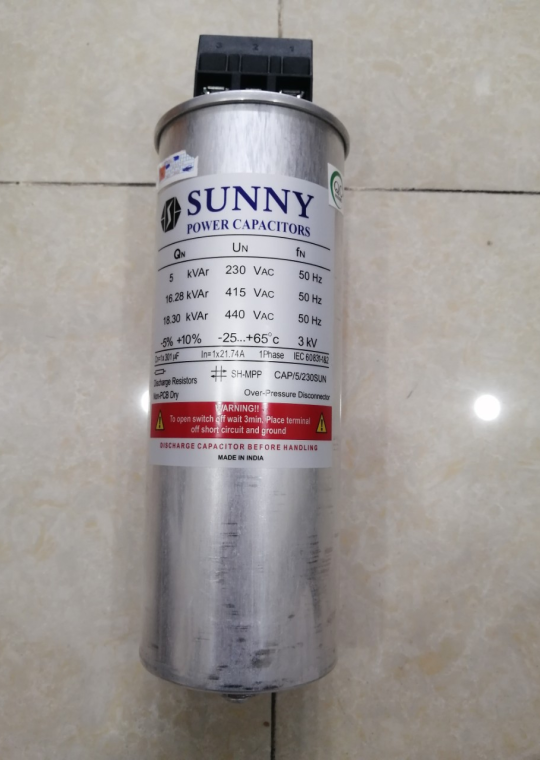 Tụ bù khô SUNNY 1P 5KVAr 230V ( CAP/05/230SUN )