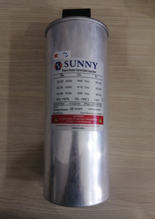 Tụ bù khô SUNNY 3P 25KVAr 440V ( CAP/25/440SUN )