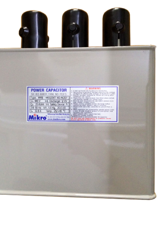 Tụ bù dầu MIKRO 3P 25KVAr 440V ( MMB-445025KT )