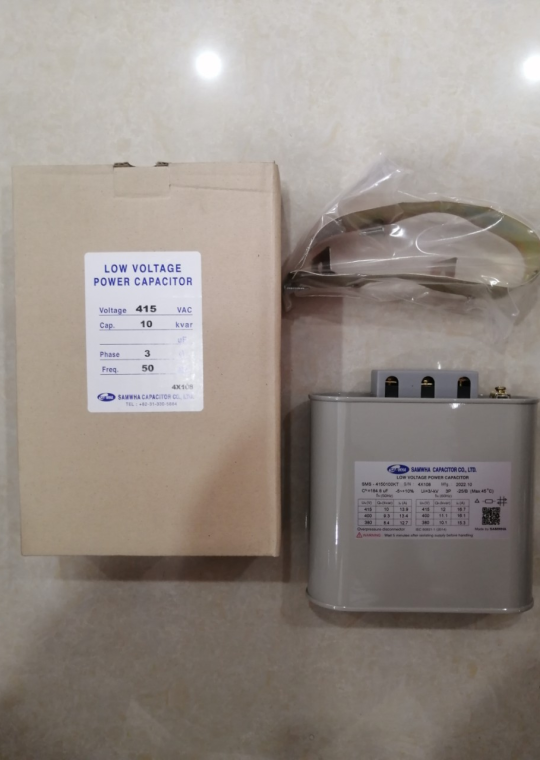 Tụ bù dầu SAMWHA 3P 10KVAr 415V ( SMS-4150100KT )