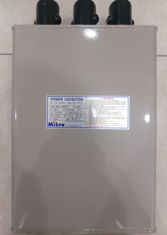 Tụ bù dầu MIKRO 3P 50KVAr 440V ( MMB-445050KT )