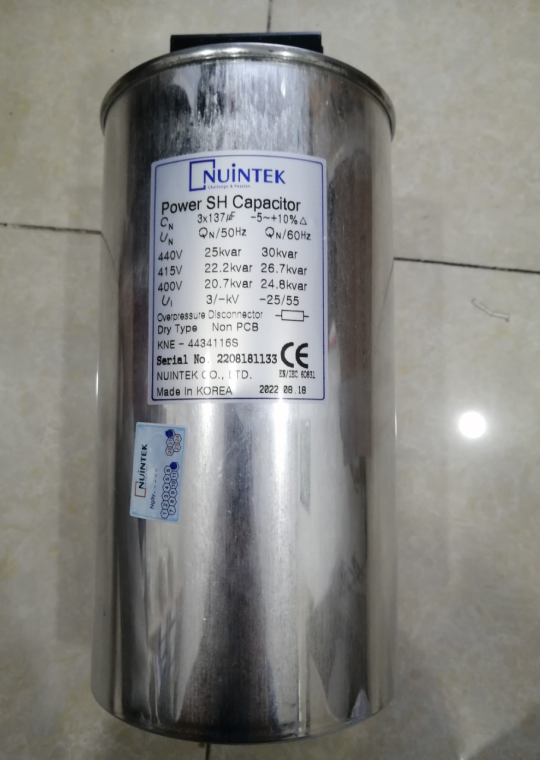 Tụ bù khô NUINTEK 3P 25KVAr 440V ( KNE-4434116S )