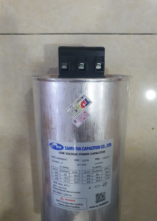 Tụ bù khô SAMWHA 3P 50KVAr 440V ( RMC-4450500KT )
