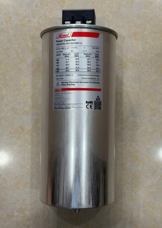 Tụ bù tròn Himel 3P 30KVAr 450V ( HDCAP3V453003603L )
