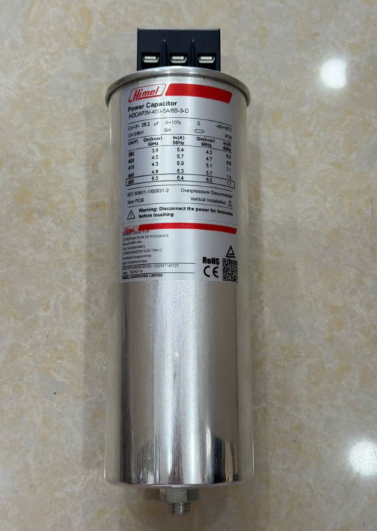 Tụ bù tròn Himel 3P 5KVAr 450V ( HDCAP3V450500603D )