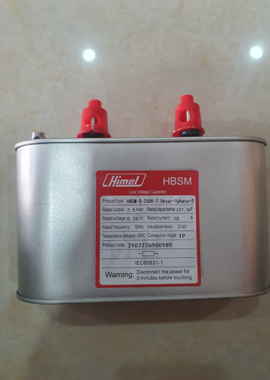 Tụ bù vuông Himel 1P 2.5KVAr 250V ( HBSM00250000251D )