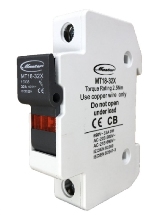 Vỏ cầu chì điều khiển MASTER có đèn báo MT18-32X