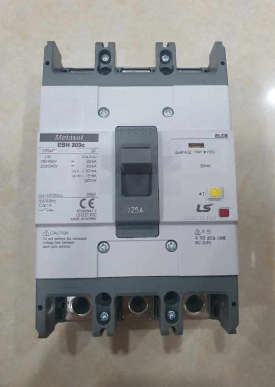 ELCB LS 3P 125A 26kA 30mA hoặc 1.2.500mA ( EBN203c )