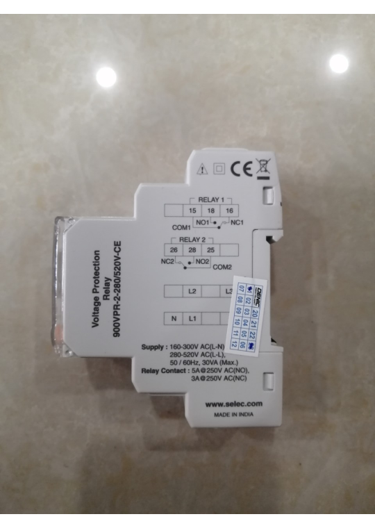 Rơ le bảo vệ điện áp pha và tần số SELEC 900VPR-2-280/600V-CE