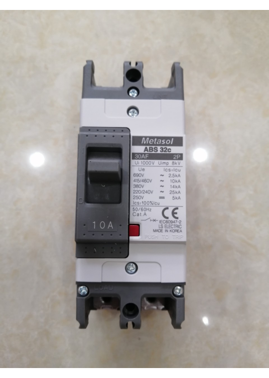 MCCB LS 2P 10A 25kA ( ABS32c )