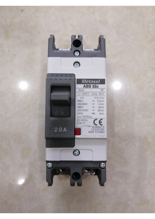 MCCB LS 2P 20A 25kA ( ABS32c )