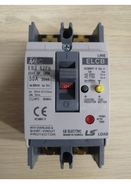 ELCB LS 2P 50A 5kA 30mA ( EBS52Fb )