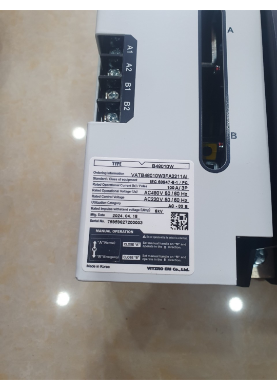  Bộ chuyển nguồn ATS VITZRO VAT-61W 3P 100A ( B48010W )