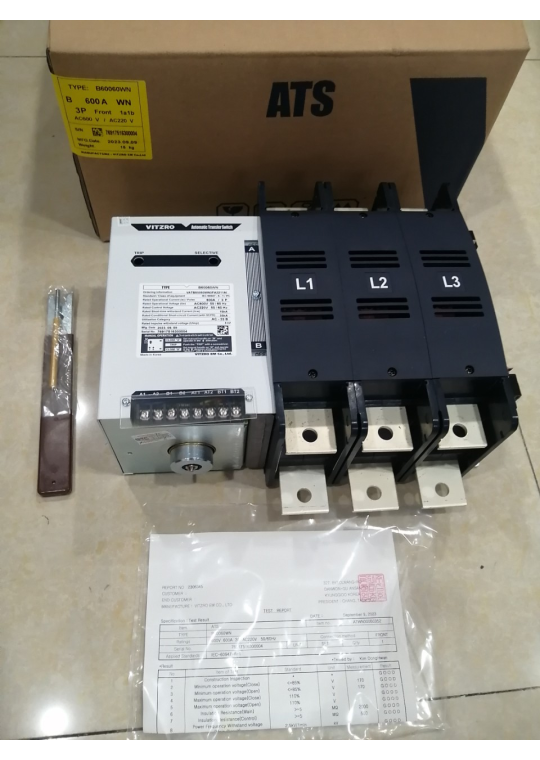  Bộ chuyển nguồn ATS VITZRO VAT-66WN 3P 600A ( B60060WN )