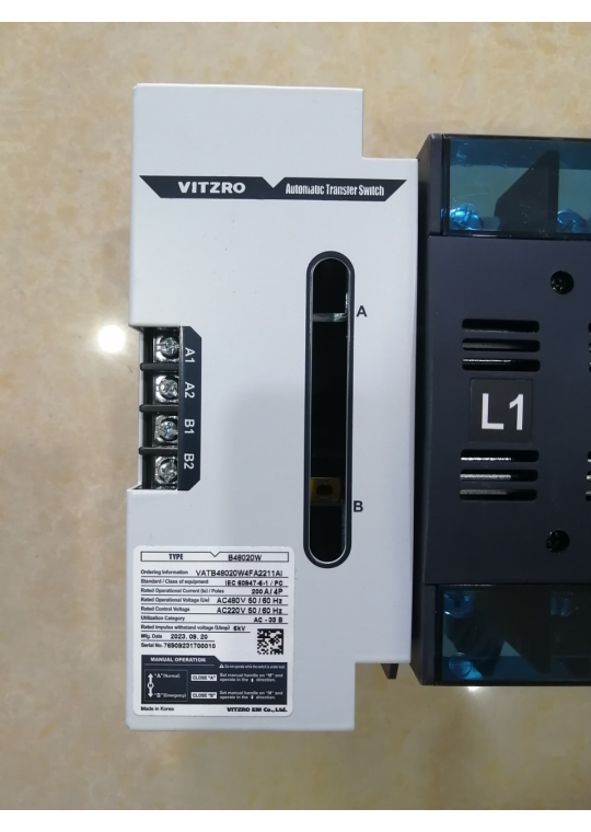  Bộ chuyển nguồn ATS VITZRO VAT-62W 4P 200A ( B48020W )