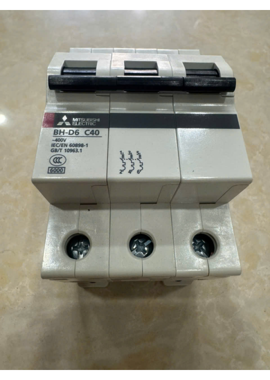 MCB MITSUBISHI 3P 40A 6kA ( BH-D6 )