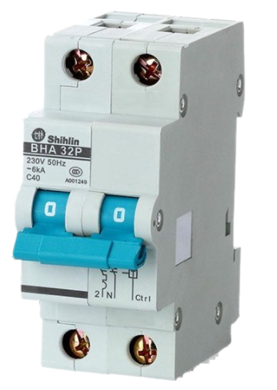 MCB SHIHLIN 2P 40A 6kA ( BHA-B3 )