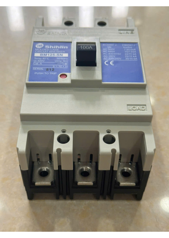 MCCB SHIHLIN 3P 100A 22kA ( BM125-SN )