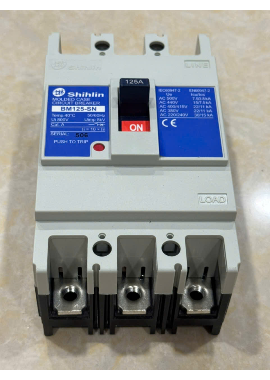 MCCB SHIHLIN 3P 125A 22kA ( BM125-SN )